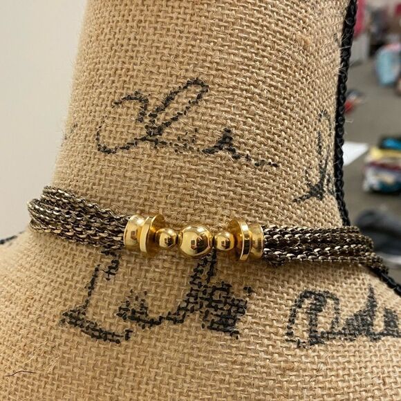 Stella & Dot antiqued gold Bianca Tassel Lariat Statement Necklace - Picture 8 of 9